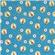 echino canvas fabric cockatiel bird blue dal Giappone2