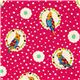 echino canvas fabric cockatiel bird pink from Japan 1