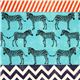 echino canvas fabric turquoise zebras & stripes Japan 1