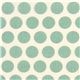 ecru birch organic fabric from the USA sea green dots 1