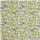 ecru birch Bio-Stoff mit gr�nen Mofas, Autos, Gitarren  2