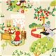 fairy tale oxford fabric Little Red Riding Hood Kokka 3