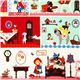 fairy tale oxford fabric with house & characters Kokka 1