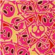 fuchsia Alexander Henry fabric skulls with gold 1