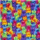 funny colourful cats flannel fabric Timeless Treasures USA 2