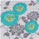 gray Michael Miller fabric turquoise flowers Dahlia Lam 1