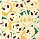 green Alexander Henry fabric skulls with gold 1