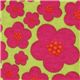 grüner Michael Miller Jersey Stoff Pink Blossoms 1