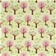 green Riley Blake fabric pink trees strawberry 2