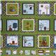 green Riley Blake panel fabric kawaii owls 2
