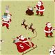 green Santa Claus fabric reindeer Realizzato da Robert Kaufman 1