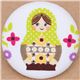 green babushka fabric button white button Japan 1