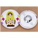 green babushka fabric button white button Japan 2