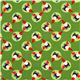 green designer fabric with tossed gnomes and mushrooms 2