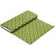 green designer fabric with tossed gnomes and mushrooms 3