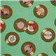 mint green disk record retro fabric par Kokka du Japon1