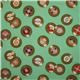 mint green disk record retro fabric par Kokka du Japon2