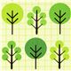 green fabric with trees and grid pattern Robert Kaufman USA 1