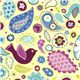 green flannel fabric birds paisley by Robert Kaufman 1