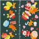 grüner kawaii Weihnachtsstoff Weihnachtsmann Makronen 1