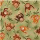 green monkeys fabric with palm trees Robert Kaufman 1