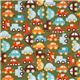 green organic fabric colourful cars de Robert Kaufman 2