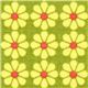 green organic fabric with flowers by Robert Kaufman 1