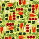 green vegetable fabric by Robert Kaufman from the USA 1