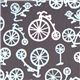 grey bikes PUL Polyurethane laminate fabric Michael Miller 1