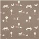 grey birch organic fabric with horse, fox, rabbit, bambi 2