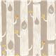 grey birch tree trunk organic fabric with blue birds 1