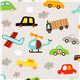 grey fabric for boys car airplane cloud par Robert Kaufman 1