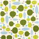 grey fabric with owl snail tree Robert Kaufman kawaii 2