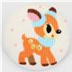 kawaii deer button white Kokka fabric button 1