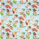light blue Alexander Henry Christmas fabric with snowman 2