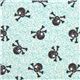 hellblauer Michael Miller Stoff Totenkopf Pirat 1
