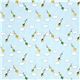 hellblauer Designer Stoff mit bunten Drachen und Wolken 2