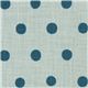 light blue echino canvas fabric with teal polka dots 1