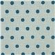 light blue echino canvas fabric with teal polka dots 2