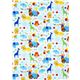 light blue fabric circus animals locomotion Robert Kaufman 2