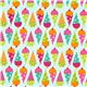 light blue fabric with ice cream cone de Robert Kaufman 2