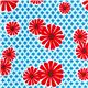light blue flower organic fabric par Robert Kaufman 1