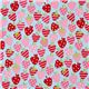light blue heart-strawberries fabric Realizzato da Robert Kaufman 2