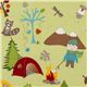 light green Riley Blake children fabric tent canoe animals 1