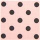 rosa Michael Miller Stoff dunkelgraue Polka Punkte  1