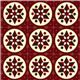 maroon Riley Blake fabric with stars and circles 1