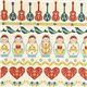 matryoshka fabric with bird heart guitar by Kokka 1
