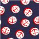 navy blue Timeless Treasures sailor fabric with anchors USA 1