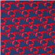navy blue maritime fabric with lobsters de Michael Miller  2