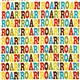 off-white fabric lion roar by Robert Kaufman 2